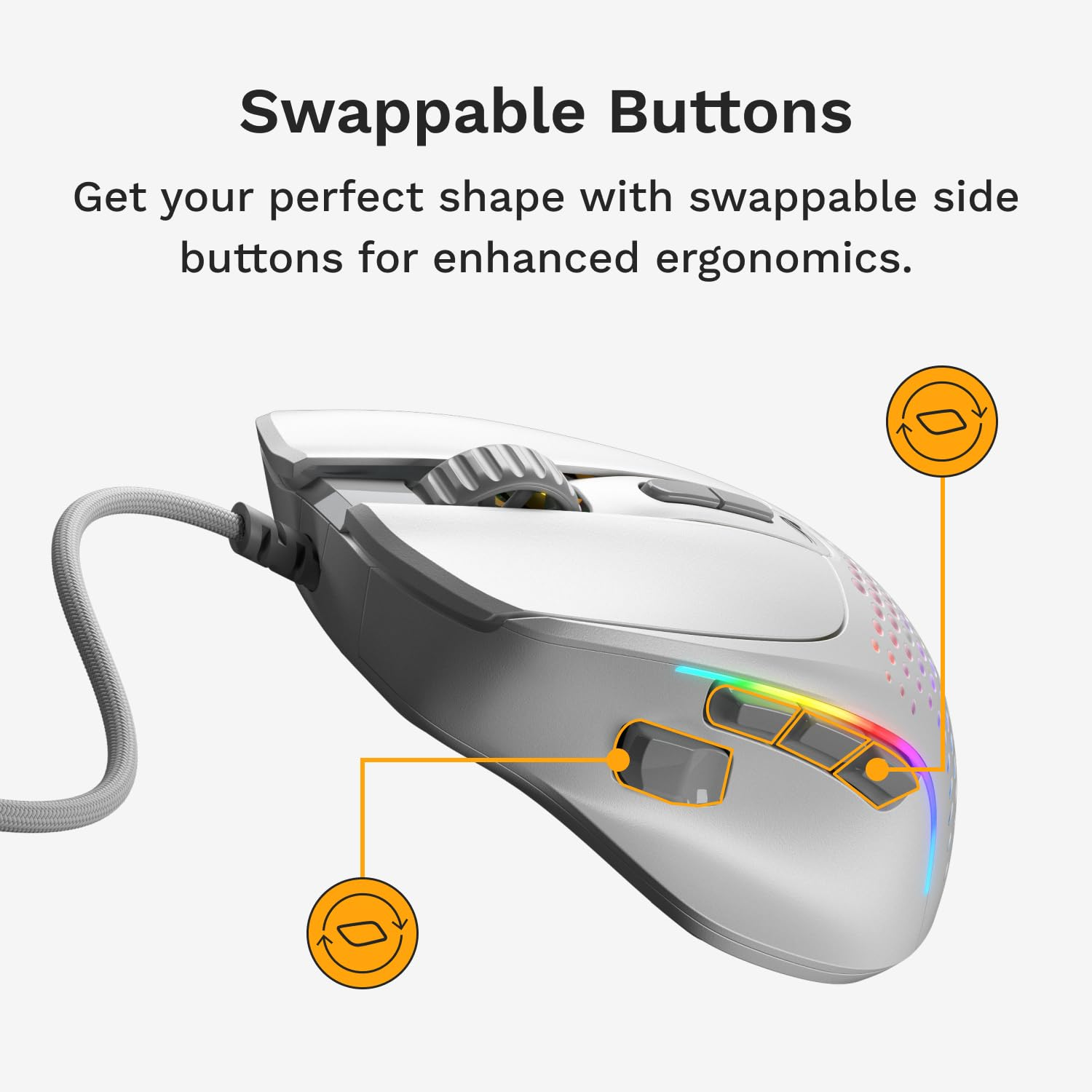 Glorious Model IV2 Wired Gaming Mouse - White Glorious Model IV2 Wired Gaming Mouse - White